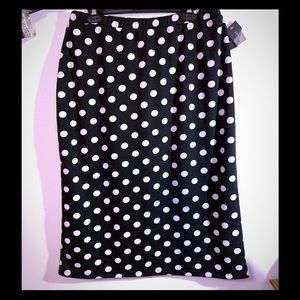Polka Dot Pencil Skirt